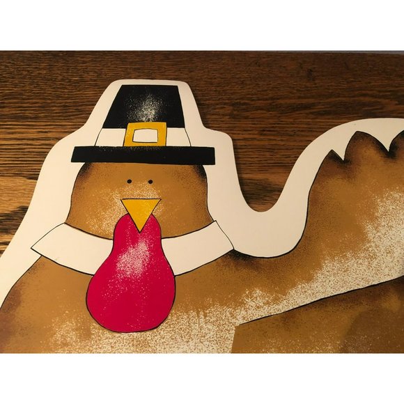 Vintage Set of 4 Vinyl Placemats, Turkey Placemat, Wipeable Placemat - Picture 3 of 4